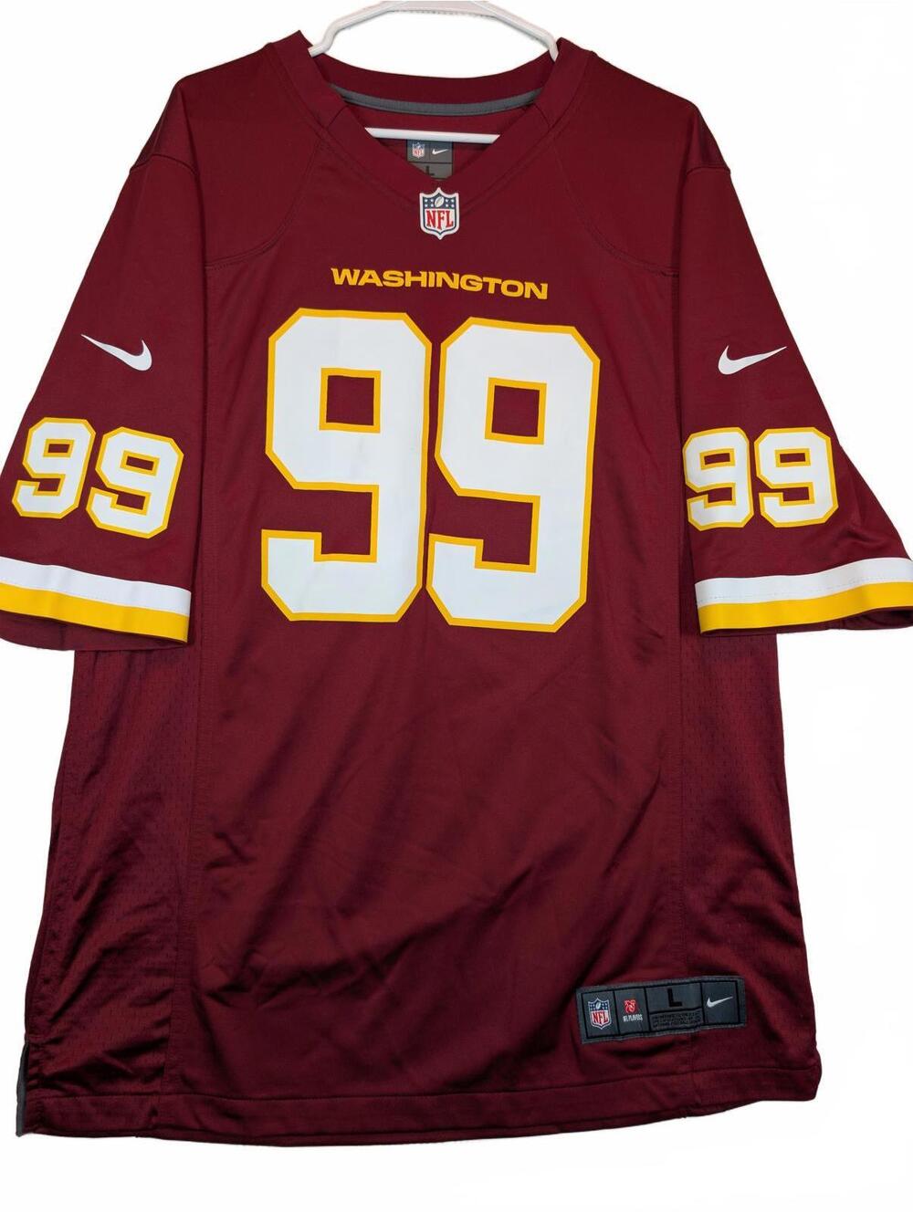 Nike Chase Young 99 Washington NFL On Field Jersey Burgundy Mens Large